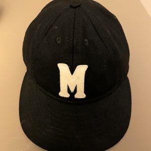 Ebbets Field Flannels black 8-panel hat